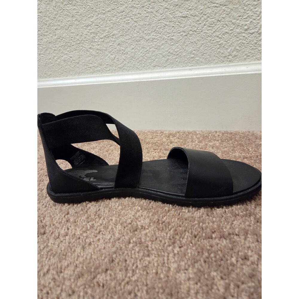 Sorel Black Strappy Flat Sandals. Size 8.5 - Picture 6 of 9